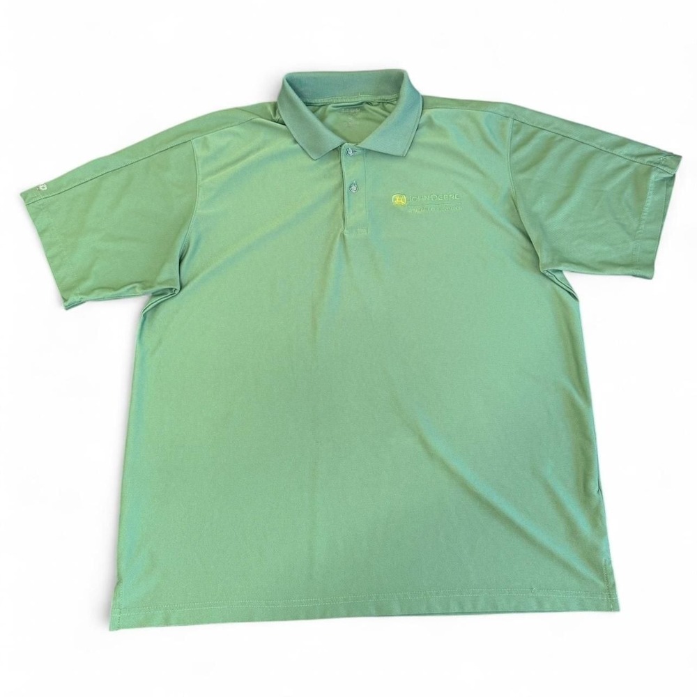 John Deere Water Technologies Men's Green Polo Shirt, Size XL - Casual Golf Wear
